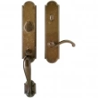 Rocky Mountain Hardware<br />G572/E728 - Entry Dead Bolt/Spring Latch Set - 3" x 20" Exterior with 3" x 13" Interior Arched Escutcheons