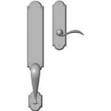 Rocky Mountain Hardware<br />G576/E702 - Full Dummy Set - 3" x 20" Exterior with 2-1/2" x 9" Interior Arched Escutcheons