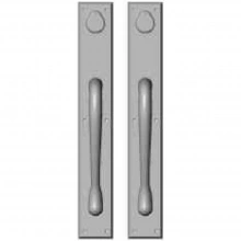Rocky Mountain Hardware<br />G681/G681 Grips both sides - Pull/Pull Double Cylinder Dead Bolt - 3-1/2" x 24" Rectangular Escutcheons