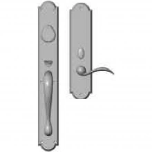 Rocky Mountain Hardware - G761/E728 - Entry Dead Bolt/Spring Latch Set - 2-3/4" x 20" Exterior with 3" x 13" Interior Arched Escutcheons