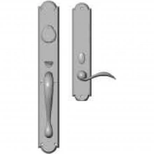 Rocky Mountain Hardware<br />G761/E737 - Entry Dead Bolt/Spring Latch Set - 2-3/4" x 20" Exterior with 2-1/2" x 13" Interior Arched Escutcheons