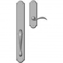 Rocky Mountain Hardware - G763/E702 - Full Dummy Set - 2-3/4" x 20" Exterior with 2-1/2" x 9" Interior Arched Escutcheons