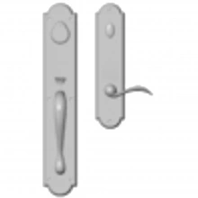 Rocky Mountain Hardware - G770/E728 - Entry Dead Bolt/Spring Latch Set - 3-1/2" x 20" Exterior with 3" x 13" Interior Arched Escutcheons