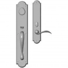 Rocky Mountain Hardware - G770/E737 - Entry Mortise Lock Set - 3-1/2" x 20" Exterior with 2-1/2" x 13" Interior Arched Escutcheons