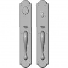 Rocky Mountain Hardware<br />G770/G772 - Entry Mortise Lock Set - 3-1/2" x 20" Arched Escutcheons