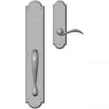 Rocky Mountain Hardware - G771/E702 - Full Dummy Set - 3-1/2" x 20" Exterior with 2-1/2" x 9" Interior Arched Escutcheons