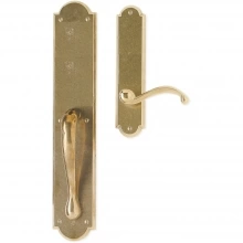 Rocky Mountain Hardware - G771/E704 - Full Dummy Set - 3-1/2" x 20" Exterior with 2-1/2" x 11" Interior Arched Escutcheons