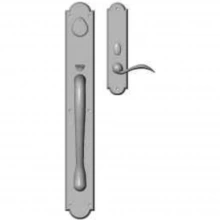 Rocky Mountain Hardware - G781/E721 - Entry Mortise Lock Set - 3-1/2" x 26" Exterior with 2-1/2" x 11" Interior Arched Escutcheons