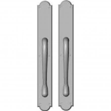 Rocky Mountain Hardware<br />G784/G784 Grips both sides - Pull/Pull Dummy - 3-1/2" x 26" Arched Escutcheons
