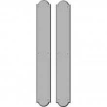 Rocky Mountain Hardware<br />G784/G784  Push plates only - Push Double - 3-1/2" x 26" Arched Escutcheons