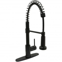 Huntington Brass - K1924349-MPQ - Rexford Professional Style Kitchen Sink Faucet in Matte Black with Deck Plate
