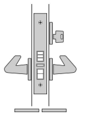 I. Office <br>Locking latch & Deadbolt by Key Outside