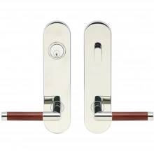 INOX Unison Hardware<br />LA213 TL4 - Tubular Cabernet Lever with LA Oval Plate in AISI 304 Stainless Steel