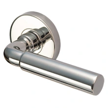INOX Unison Hardware<br />RA276 TL4 - Tubular Plaza Lever with RA Rosette in AISI 304 Stainless Steel