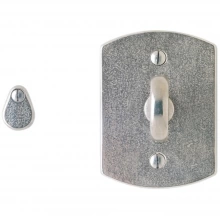 Rocky Mountain Hardware<br />IP512  - Privacy Mortise Bolt - 2-1/2" x 3-3/8" Curved Escutcheon