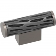 Turnstyle Designs - P3702 - Recess Amalfine, Cabinet Handle, Rough Cut Scroll T Bar