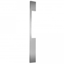 First Impressions Custom Door Pulls<br />PRY1 SMTSS4 - Pryor 1 - Door Pull - 5/8" Solid Rectangular Grip with Cutout in Stainless Steel