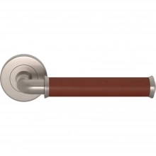 Turnstyle Designs - QL2432 - Pipe Recess Leather, Door Lever, Bonneville Stitch In