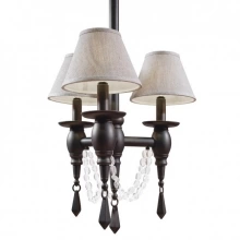 Rocky Mountain Hardware - C525 - Three-Arm Towne Chandelier with Crystals and Prisms