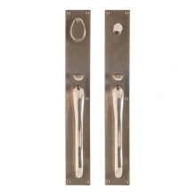 Rocky Mountain Hardware<br />G10275/G10274 Entry Mortise Lock Set - 3" x 20" Exterior with 3" x 20" Interior Oasis Escutcheons