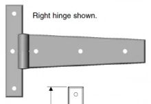 Rocky Mountain Hardware - SHNG105 Strap Hinge - SHNG105 10 1/2" Strap Hinge