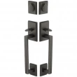 Emtek<br />454424 - Rustic Modern Rectangular Sectional Grip by Grip Entrance Handleset - Double Cylinder