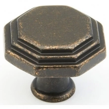 Schaub - 283-DFBZ - Firenza, Octagonal Knob, 1-1/8" diameter, Dark Firenza Bronze finish