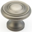 Schaub<br />703-AN - Solid Brass, Traditional, Round Knob, 1-1/4" diameter, Antique Nickel finish