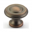 Schaub<br />703-AUB - Knob, Round, Colonial, Solid Brass, Aurora Bronze, 1-1/4" dia