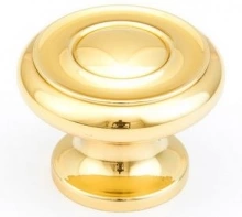 Schaub - 704-03 - 1-1/2" Polished Brass Knob