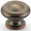 Schaub<br />704-AUB - Knob, Round, Colonial, Aurora Bronze, Solid Brass, 1-1/2" dia