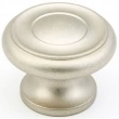 Schaub<br />704-DN - Solid Brass, Traditional, Round Knob, 1-1/2" diameter, Distressed Nickel finish