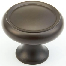 Schaub - 711-10B - Solid Brass, Traditional, Round Knob 1-1/4" diameter, Oil Rubbed Bronze finish