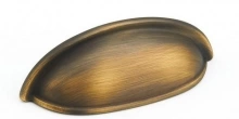 Schaub - 730-ALB - Antique Light Brass Cup Pull, 3" cc