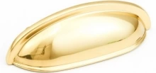 Schaub - 731-03 - Polished Brass Cup Pull,  3" cc
