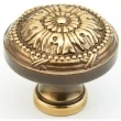 Schaub<br />751-ALP - Solid Brass, Versailles, Round Knob, 1-1/4" diameter, Antique Light Polish finish