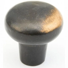 Schaub - 771-AZ - Cast Bronze, Mountain, Round Knob, 1-1/4" diameter, Antique Bronze finish