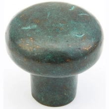 Schaub - 772-VI - Cast Bronze, Mountain, Round Knob, 1-3/8" diameter, Verde Imperiale finish