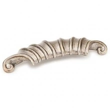 Schaub - 915-MSL - Solid Brass, Symphony, French Court, Cup Pull, 2"cc, Monticello Silver finish