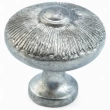 Schaub<br />974-SA - Solid Brass, Symphony, Sunburst, Round Knob, 1-1/2" diameter, Silver Antique finish