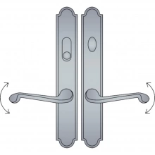 Ashley Norton<br />SPEG4.55 - Arched American Cylinder Lever Low Multi Point Entry Trim - Configuration 2