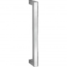 INOX Unison Hardware<br />PHIX45012 BTB - 12-3/4" Square-Shape Door Pull in AISI 304 Stainless Steel - Back to Back