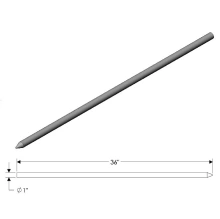 Rocky Mountain Hardware - ST136 - Stainless Steel Single Stake