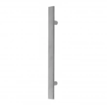 First Impressions Custom Door Pulls<br />STR4 SMTSAL - Sutter 4 - Door Pull - 3/8" Thick Solid Ruler Grip with 1-1/4" Face and Straight Round Mounts in Aluminum