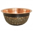 Thompson Traders - sinks<br />23-1222-C - MURANO SINK - Polished Copper/Mosaic 