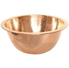 Thompson Traders - sinks -  23-1223-E - ROUND MIRO SINK - POLISHED COPPER