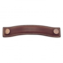 Turnstyle Designs - A1181 - Bow Leather, Cabinet Handle, Medium Button