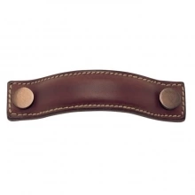 Turnstyle Designs - A1182 - Bow Leather, Cabinet Handle, Small Button