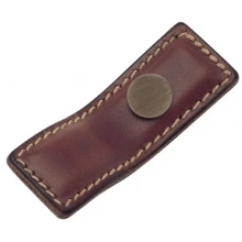 Turnstyle Designs - A1184 - Bow Leather, Cabinet Handle, Tab Button