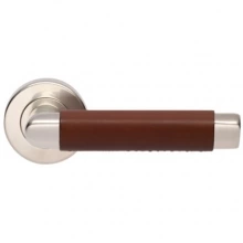 Turnstyle Designs - C1013 - Combination Leather, Door Lever, Oval Angle Stitch In